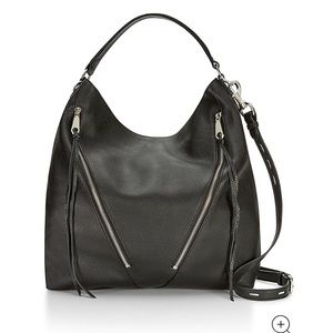 Used Black Leather Moto Crossbody Rebecca Minkoff
